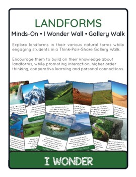 Preview of Landforms - Minds-On • Wonder Wall • Gallery Walk