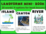 Landforms Mini- Book lesson, review, definitions, visualiz