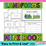 Landforms Mini Book : Center Activity : Landform Vocabulary