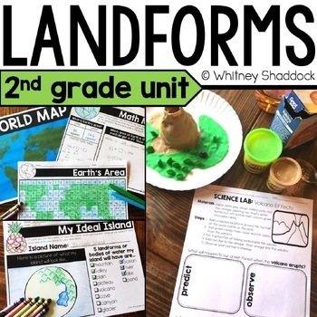 Preview of Landforms 2nd Grade Science Unit Lessons on Landforms and Bodies of Water