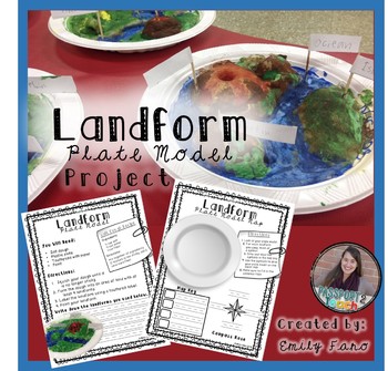 Preview of Landforms: Plate Model Project FREEBIE