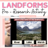 Landforms Pre-Research Boom Digital Cards Activity