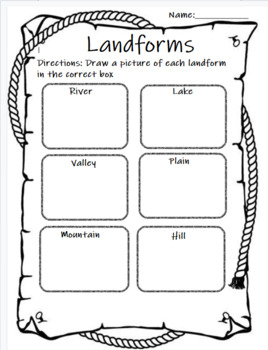 Preview of Landforms Quiz