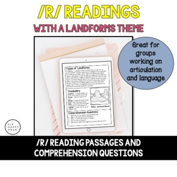 Preview of Landforms - R Articulation Readings for groups