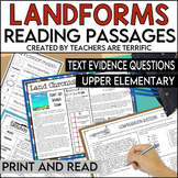 Landforms Reading Passages Print & Read