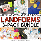 Landforms Reading and Escape Room Bundle