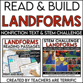 Landforms Reading and STEM Bundle with Landform Models STE