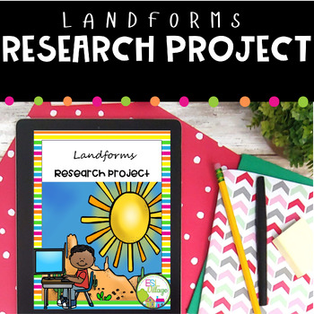 Preview of Landforms Research Project Print and Go Templates