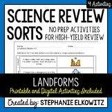Landforms Review Sort | Printable, Digital & Easel