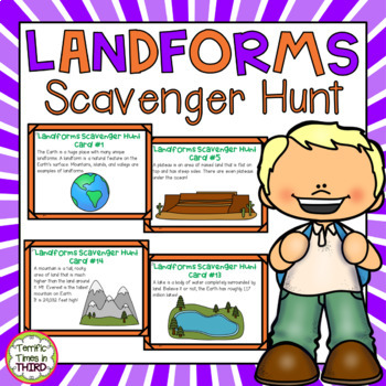 Preview of Landforms Scavenger Hunt