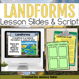 Landforms PowerPoint Slides and Note Taking Graphic Organi
