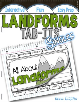 Preview of Landforms Tab-Its® | Distance Learning