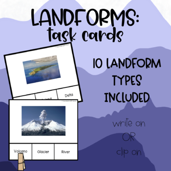Preview of Landforms | Task Cards