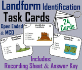 Bodies of Water and Landforms Task Cards Activity (Geology Unit)