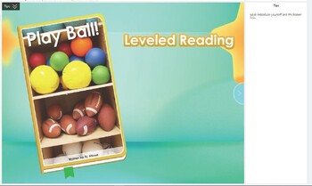 Preview of Guided Reading Beginner GR1-L0-U1-LC1-4 Play Ball