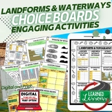 Landforms & Topography Activities Choice Board Digital Dis