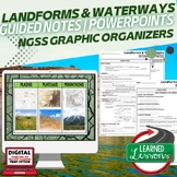 Landforms, Topography Guided Notes & PowerPoints NGSS Goog