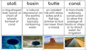 Preview of Landforms - Uncommon Types