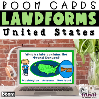 Preview of Landforms United States Boom Cards