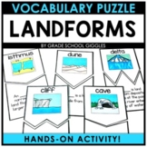 2nd, 3rd, & 4th Grade Geography Landforms Vocabulary, Land