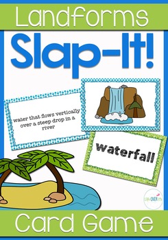 Preview of Landforms Vocabulary Review Slap-It! Card Game