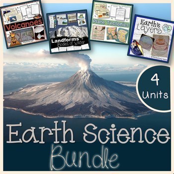Preview of Landforms, Volcanoes, Earth's Layers, Plate Tectonics - Bundle Distance Learning