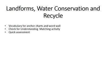 Preview of Landforms, Water Conservation, and Recycle Unit
