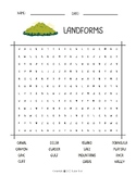 Landforms Word Search