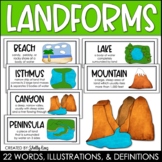 Landforms and Bodies of Water Posters and Word Wall