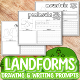 Landforms Worksheets Drawing and Writing Prompts