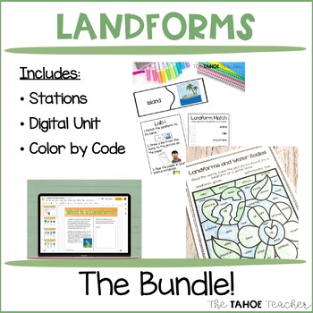 Preview of Landforms and Bodies of Water Bundle