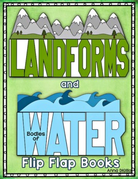 Preview of Landforms and Water Flip Flap Books® | Distance Learning