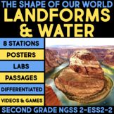 Landforms and Bodies of Water - Map the Shape of Land 2nd 