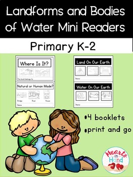 Preview of Landforms and Bodies of Water Mini-readers K-2