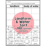 Landforms and Bodies of Water Sort Interactive Worksheet A