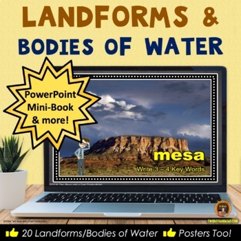 Preview of Landforms and Bodies of Water PowerPoint, Posters, Worksheets and More