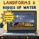 Landforms and Bodies of Water PowerPoint, Posters, Workshe