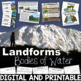 Landforms and Bodies of Water Unit Printables, PowerPoint 