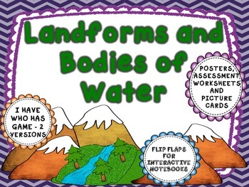 Preview of Landforms and Bodies of Water - Interactive pages, posters, and more.