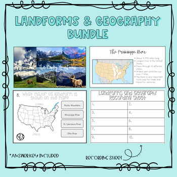 Preview of Landforms and Geography Bundle