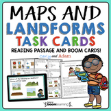 Landforms and Maps Task Cards + Digital BUNDLE