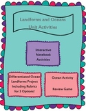 Landforms and Oceans Unit Activities