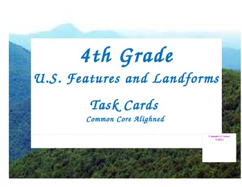 Preview of Landforms and US Features 4th Grade Social Studies