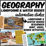 Landforms and Water Bodies Interactive Google Slides (Dist