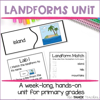 Preview of Landforms and Bodies of Water Unit | Science Centers for Primary Grades