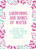 Landforms and bodies of water - SPANISH