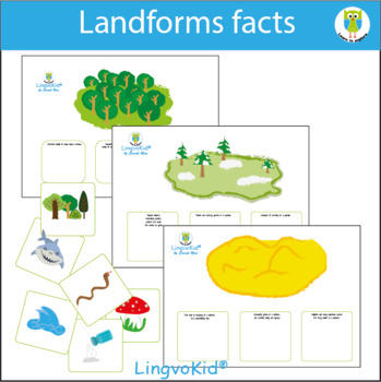 Preview of Landforms facts Activity pack
