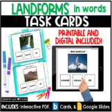 Landforms in Words | Geography | Social Studies Task Cards