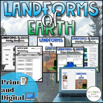 Preview of Landforms of Earth - Print and Digital