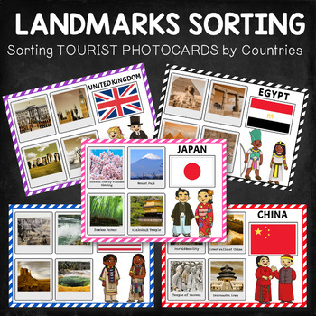 Preview of Landmarks Photocards Sorting Activity (by Countries)
